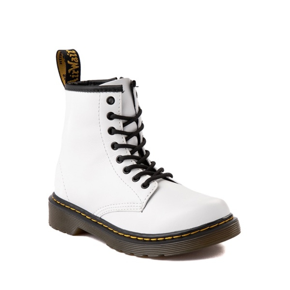 Jr Girls Dr. Martens White Leather Boots
